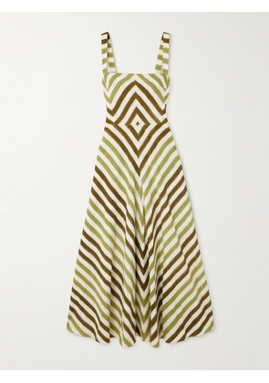 Emporio Sirenuse - Margherita Striped Cotton Midi Dress - Green - IT38,IT40,IT42,IT44,IT46,IT48,IT50