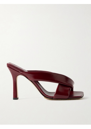 Bottega Veneta - Riva Padded Leather Mules - Burgundy - IT37,IT38,IT39,IT39.5,IT40,IT41
