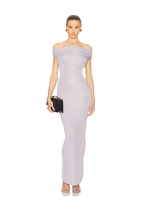 Helsa Aaliyah Maxi Knit Dress in Metallic Silver,Lavender. Size L. Also in M, S, XL.