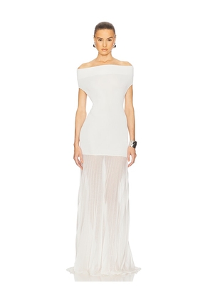 Helsa Jazzlyn Maxi Knit Dress in Ivory. Size L. Also in M, XL.