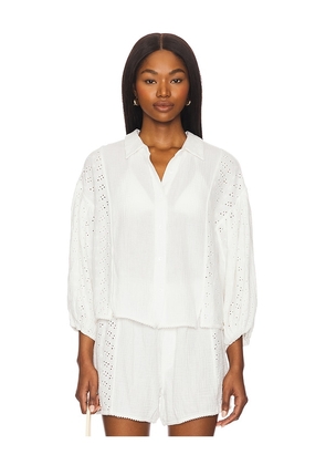 Free People x Intimately Fp Full Bloom Shirt In Ivory in Ivory. Size L. Also in M, S.