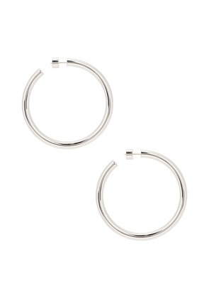 Jennifer Fisher 2 Natasha Hoops in Metallic Silver.