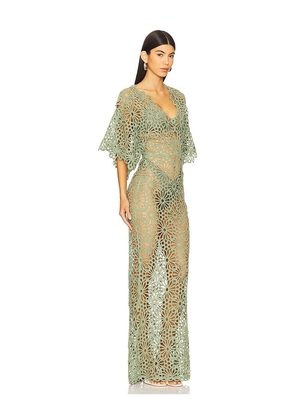 Norma Kamali Obie Gown in Sage. Size M. Also in S, XS, XXS.