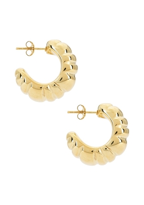Maison Irem Logan Earrings in Metallic Gold.