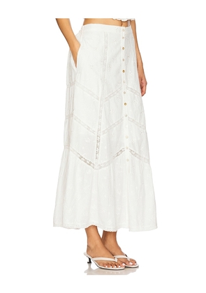 LoveShackFancy Ritson Skirt in White. Size L. Also in XL.