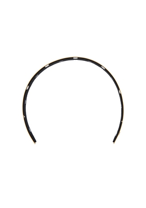 Lele Sadoughi Bessette Metal Headband in Metallic Gold.