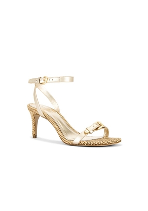 Schutz Aurora Mid Sandal in Metallic Gold. Size 10. Also in 6, 6.5, 7.