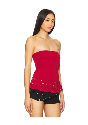 Zemeta My Belt Tube Top in Red. Size L. Also in S, XS.