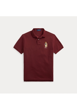 Custom Slim Fit Bear Mesh Polo Shirt