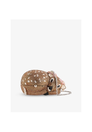 Womens Judith Leiber Couture Fawn Crystal-Embellished Clutch Bag