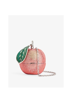 Womens Judith Leiber Couture Peach Peachy Keen Crystal-Embellished Clutch Bag