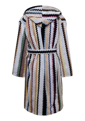Missoni curt Multicolor Bathrobe With Zig Zag Motif In Cotton