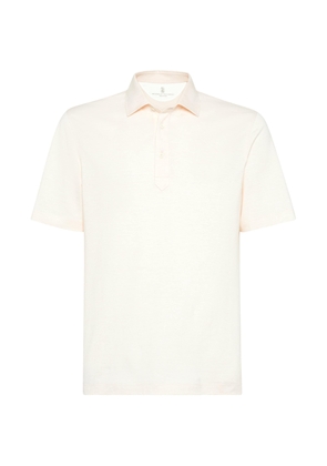 Brunello Cucinelli Cotton-Linen Piqué Polo Shirt