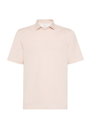 Brunello Cucinelli Cotton-Linen Piqué Polo Shirt