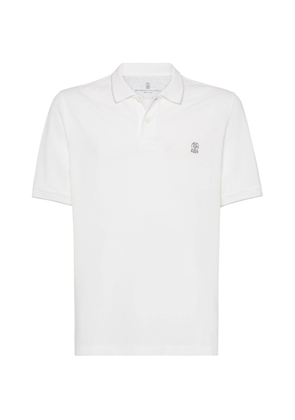 Brunello Cucinelli Cotton Embroidered Logo Polo Shirt