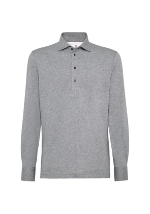 Brunello Cucinelli Cotton Long-Sleeve Polo Shirt