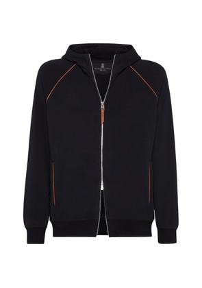 Brunello Cucinelli Techno Cotton Zip-Up Hoodie