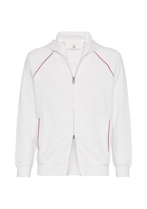 Brunello Cucinelli Techno Cotton Zip-Up Hoodie