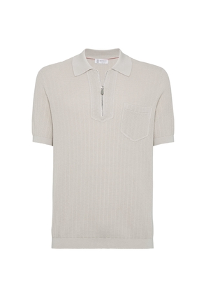 Brunello Cucinelli Quarter-Zip Polo Sweater