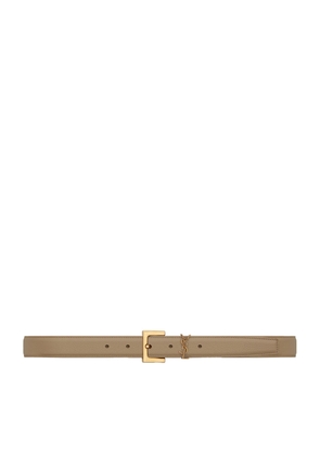 Saint Laurent Leather Monogram Belt