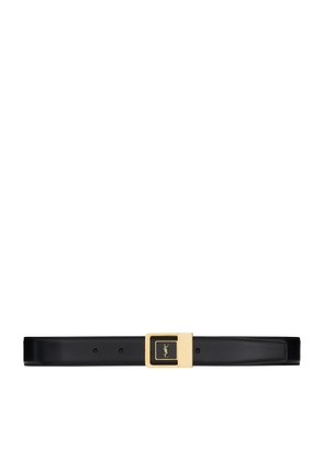 Saint Laurent Leather Logo Belt