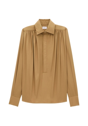 Saint Laurent Cotton-Blend Gathered Shirt