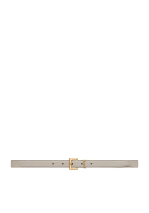 Saint Laurent Leather Monogram Belt