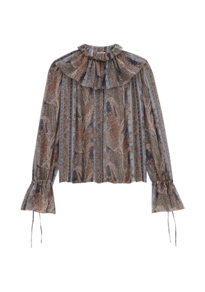 Saint Laurent Silk Paisley Blouse