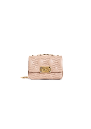 Borsa a tracolla piccola Quiltie 67 con catena in pelle nappa