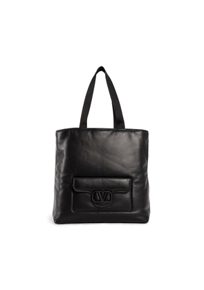 Valentino Garavani Noir nappa leather shopper