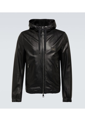 Dolce&Gabbana Logo leather jacket