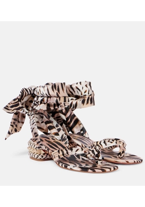 Christian Louboutin Pyra Du Desert 30 crÃªpe satin sandals