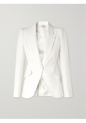 MCQUEEN - Crepe Blazer - Ivory - IT34,IT36,IT38,IT40,IT42,IT44,IT46,IT48,IT50