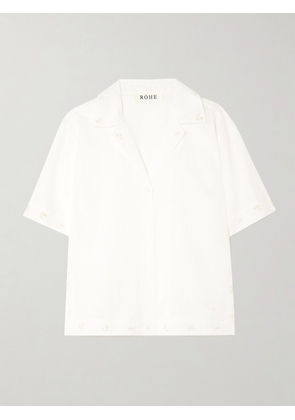 RÓHE - Embroidered Silk-organza Shirt - Off-white - FR 34,FR 36,FR 38,FR 40,FR 42,FR 44