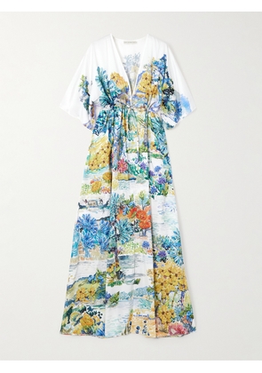 Mary Katrantzou - Taormina Floral-print Twill Kaftan - Blue - x small,small,medium,large,x large