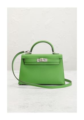 FWRD Renew Hermes Epsom Kelly 20 Handbag in Green.