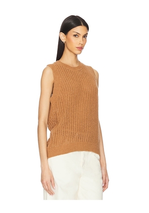 Nation Los Angeles Elliana Pullover Vest in Tan. Size L. Also in M, S.