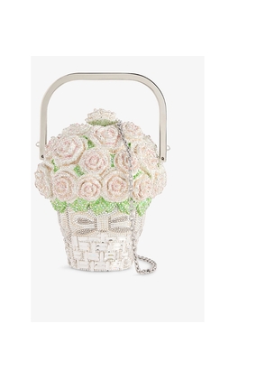 Womens Judith Leiber Couture Basket Of Roses Crystal-Embellished Clutch Bag