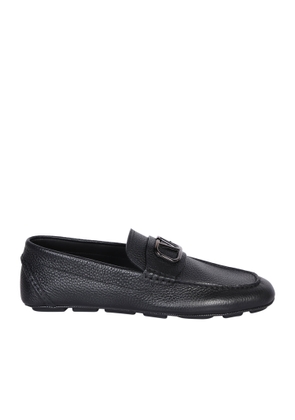 Valentino Driver Vlogo Black Loafer