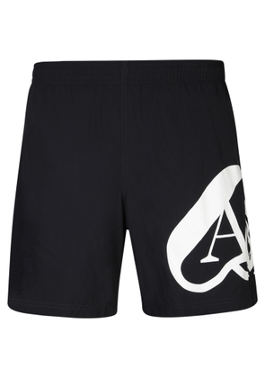 Alexander McQueen Seal-printed Elasticated-waist Swim Shorts