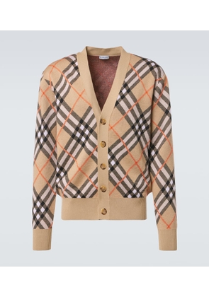 Burberry Burberry Check wool-blend cardigan