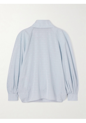 Marni - Oversized Jacquard Poplin Blouse - Blue - IT36,IT38,IT40,IT42,IT44,IT46