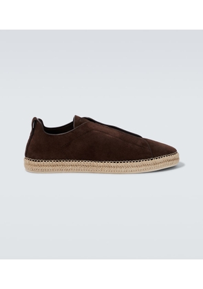 Zegna Triple Stitch suede espadrilles