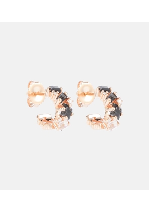 Suzanne Kalan 14kt rose gold earrings with gemstones and diamonds