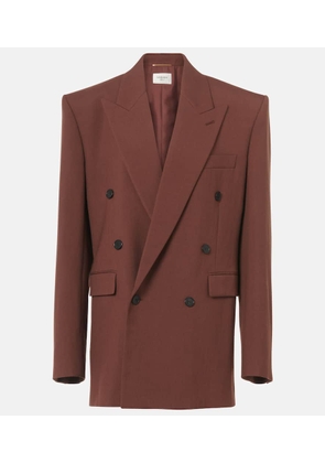 Saint Laurent Double-breasted wool gabardine blazer