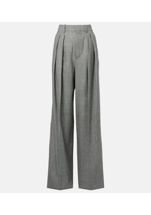 Saint Laurent High-rise wool twill wide-leg pants