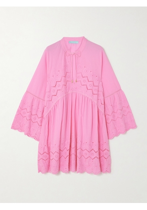 Melissa Odabash - Sebenna Broderie Anglaise Cotton Kaftan - Pink - x small,small,medium,large,x large