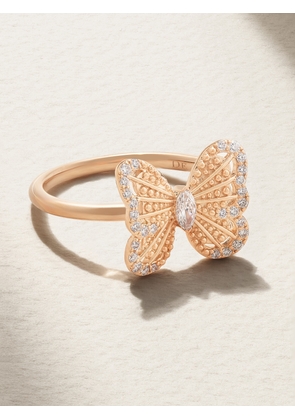 De Beers - Portraits Of Nature Butterfly 18-karat Rose Gold Diamond Ring - 52,53,54
