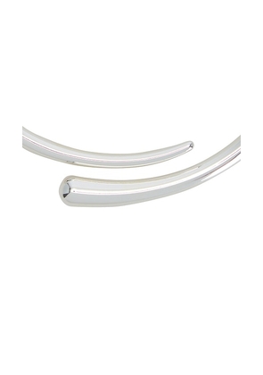 Ettika Elegant Wrap Choker in Metallic Silver.