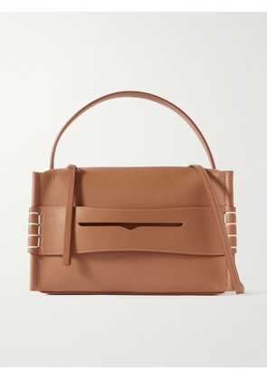 JW Anderson - Loafer Embroidered Leather Shoulder Bag - Brown - One size